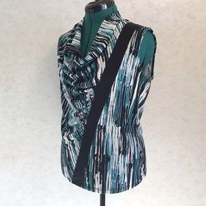 Mandy Evans Large Sleeveless Cowl-Neck Top